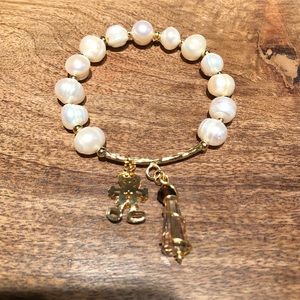 White Pearl Bracelet Handmade
